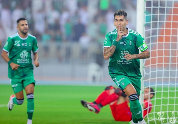 Brazilian Roberto Firmino scored a hat-trick to lead Al-Ahli to a 3-1 victory over Al-Hazm at the start of the Saudi Professional League football on Friday.