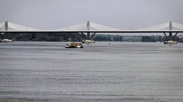 This photo taken on June 13, 2013 shows the new bridge between Bulgaria and Romania, in the town of Vidin, Bulgaria.