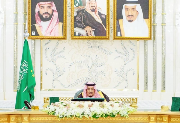 Custodian of the Two Holy Mosques King Salman chairs the Cabinet session at Al-Salam Palace in Jeddah on Tuesday.
