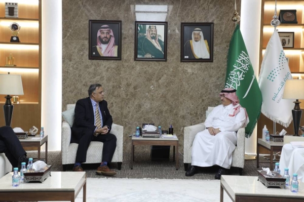 Minister of Education Yousef Al-Benyan discusses with Polish Ambassador  Robert Rostek ways to develop bilateral relations between Saudi Arabia and Poland in public and university education.