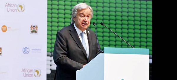 UN Secretary General António Guterres addresses leaders at the Africa Climate Summit in Nairobi, Kenya. — courtesy UN Photo