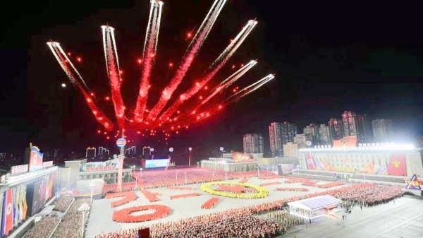 General view of a military parade to mark the 75th founding anniversary of North Korea’s army in Pyongyang’s Kim Il Sung Square. — courtesy KCNA/Reuters