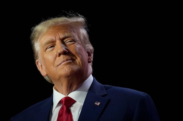 WASHINGTON, DC - JUNE 24: Republican presidential candidate former U.S. President Donald Trump arrives onstage to speak at the Faith and Freedom Road to Majority conference at the Washington Hilton on June 24, 2023 in Washington, DC. Trump spoke on a range of topics, including his recent federal indictment, to an audience of conservative evangelical Christians. (Photo by Drew Angerer/Getty Images)