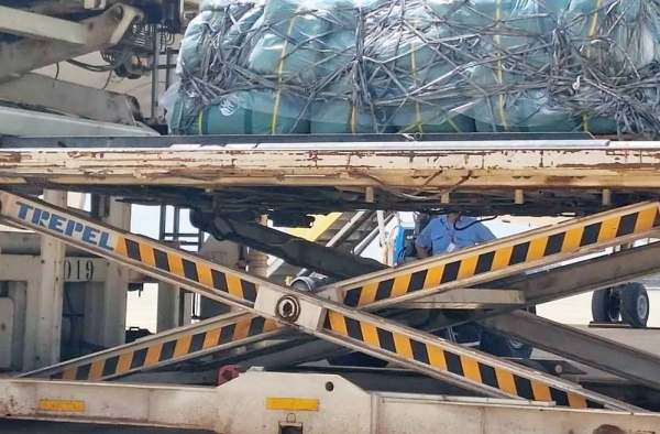 A third Saudi relief plane carrying 50 tons of food assistance arrived at Benghazi's Benina International Airport Monday.
