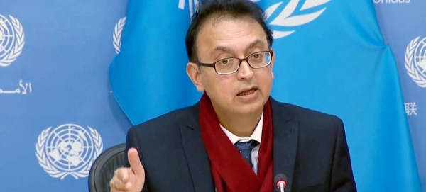 Hybrid press briefing by Javaid Rehman, the Special Rapporteur on the situation of human rights in the Islamic Republic of Iran. — courtesy UN Photo