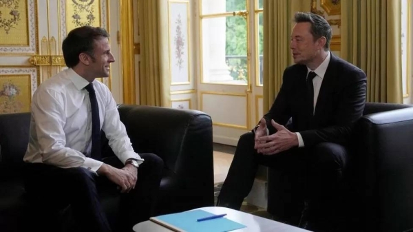 French President Emmanuel Macron has met with Mr Musk thrice since December