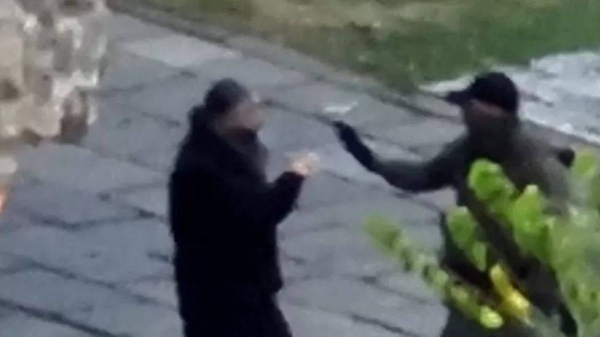 An armed man could be seen with a priest inside the monastery in Banjska on Sunday