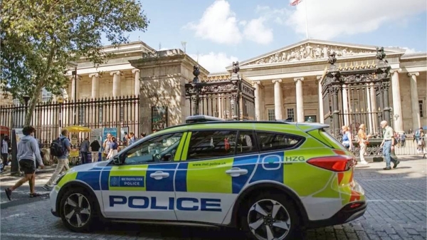 Police outside the British Museum. — courtesy PA-EFE/REX/Shutterstock