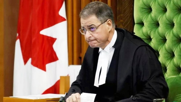 Speaker of the House of Commons Anthony Rota during Question Period on Parliament Hill in Ottawa, Ontario, Canada. — courtesy Reuters