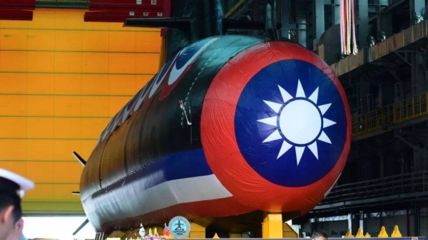 Taiwan unveils its first domestically-made submarine in the port city of Kaohsiung