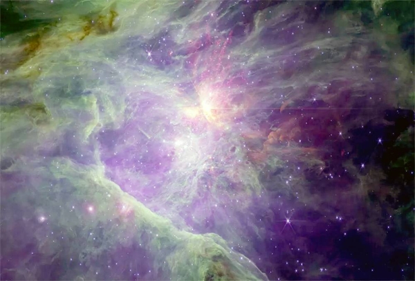 At just 1,400 light-years from Earth, the Orion Nebula, M42, is visible to the naked eye as a faint smudge. — courtesy NASA/Esa/CSA/McCaughrean & Pearson