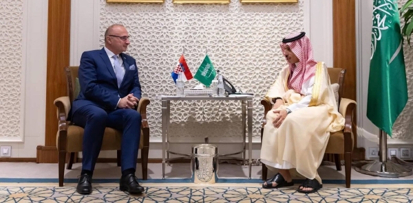 Minister of Foreign Affairs Prince Faisal Bin Farhan engaged in talks on Sunday with Gordan Grlić Radman, minister of foreign and European affairs of Croatia. 