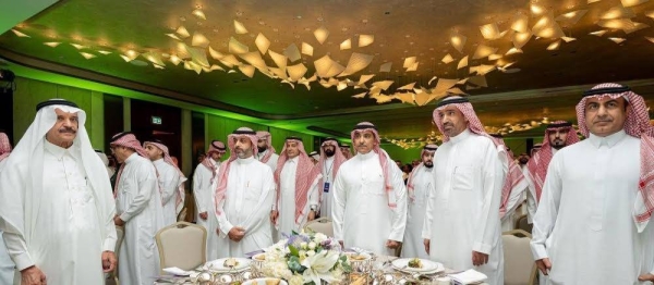 Minister of Media Salman Al-Dosari attending the ‘Media Partners’ meeting in Riyadh on Monday.