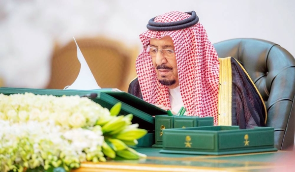 Custodian of the Two Holy Mosques King Salman chairs the Cabinet session in Riyadh on Tuesday.