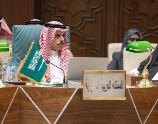 Saudi Minister of Foreign Affairs Prince Faisal bin Farhan attending the extraordinary ministerial session of the Arab League in Cairo on Wednesday.


