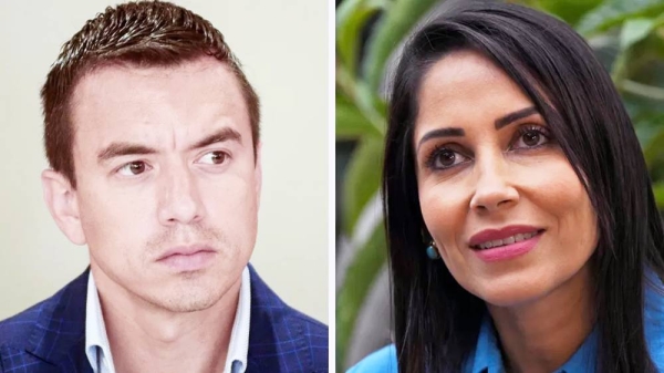 Daniel Noboa has been leading in the opinion polls but Luisa González won in the first round. — courtesy Getty Images