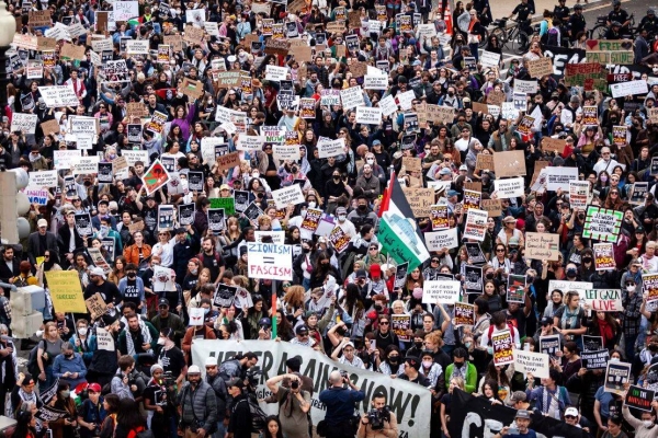 Jewish Voice for Peace and IfNotNow organized a rally on Capitol Hill calling for a ceasefire in Gaza