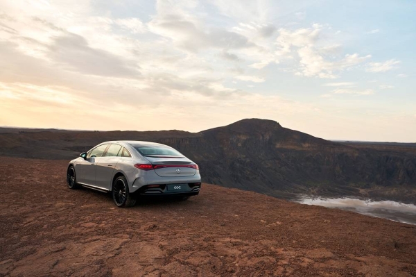 The all-new Mercedes-Benz EQE sporty business sedan makes its appearance in JACO showrooms