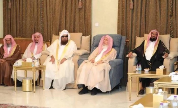 Sheikh Abdul Aziz Al-Sheikh, grand mufti and head of the General Presidency for Scholarly Research and Ifta, opening a meeting of muftis in Riyadh on Saturday.  