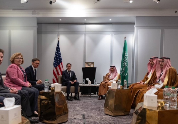 Saudi Arabia's Foreign Minister Prince Faisal Bin Farhan has met on Saturday with US Secretary of State Antony Blinken in Amman, Jordan, on the sidelines of the Arab-US meeting.