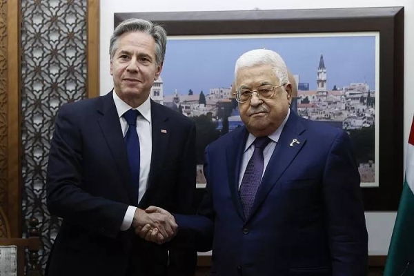 US Secretary of State Blinken with King Abdullah II and Crown Prince Al Hussein on the Israel-Hamas conflict and our work to facilitate the delivery of humanitarian assistance to civilians in Gaza.