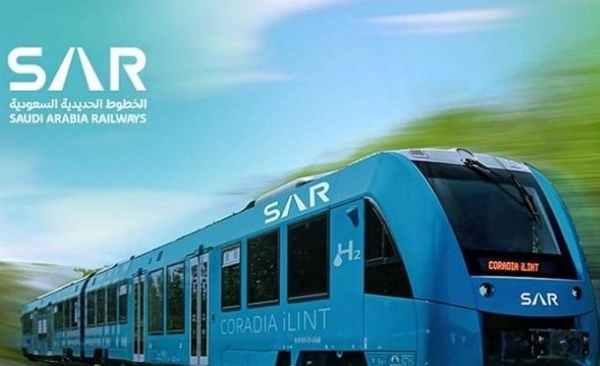 The hydrogen-powered train is noted for zero-carbon emission and environment friendliness