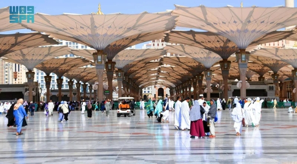 The Prophet's Mosque Agency in Madinah announced that it received over 5 million worshipers and visitors during the period from Nov. 15 to 20.