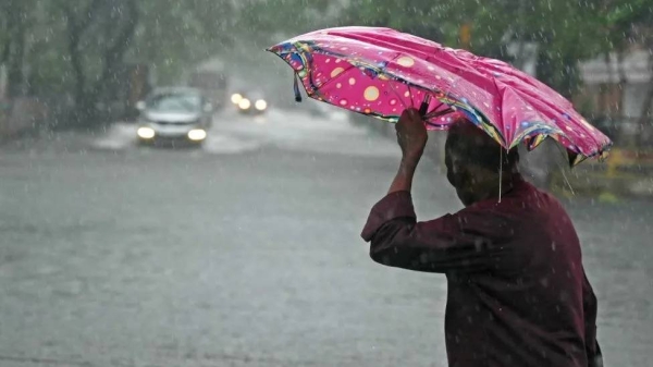 Rains have battered two southern states ahead of Cyclone Michaung's landfall