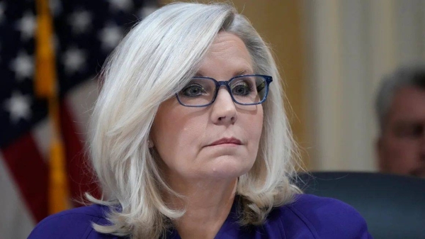 Vice Chair Rep. Liz Cheney, R-Wyo., listens as the House select committee investigating the Jan. 6 attack on the U.S. Capitol holds its final meeting on Capitol Hill in Washington on December 19, 2022