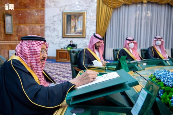 Custodian of the Two Holy Mosques King Salman presents budget at the session of Council of Ministers in Riyadh on Wednesday.
