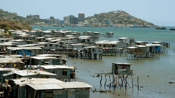 The village of Hanuabada on the outskirts of PNG capital Port Moresby