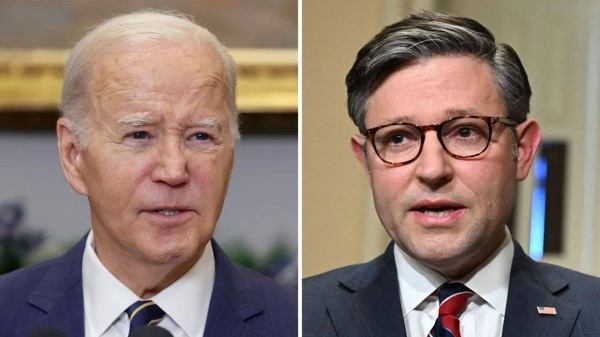 President Joe Biden and House Speaker Mike Johnson