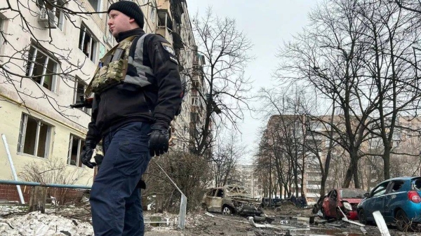 Russia's strike caused considerable damage, which Kyiv blamed on debris from 10 ballistic missiles it had shot down