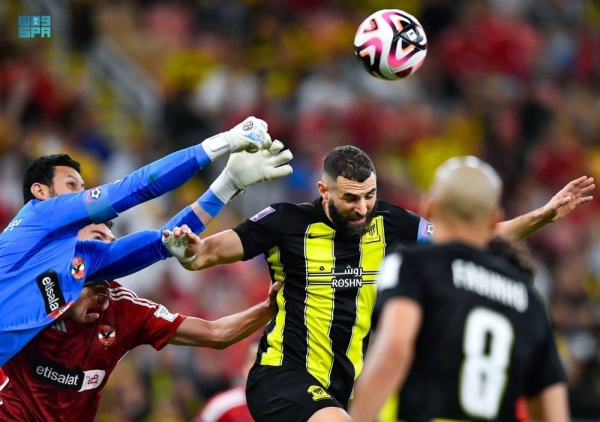 Karim Benzema of Al Ittihad missed a crucial opportunity to equalize in the first half when his penalty was saved by Al Ahly's goalkeeper, Mohamed El-Shenawy, in the last minute before the break.