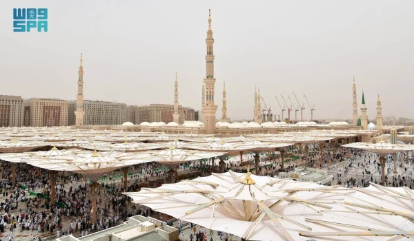 The Prophet's Mosque welcomed approximately 5,119,000 worshippers between Dec. 8 and 15.