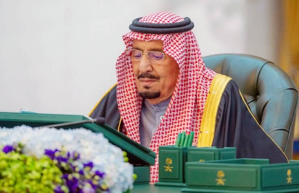 Custodian of the Two Holy Mosques King Salman chairs the Cabinet Session in Riyadh on Wednesday.