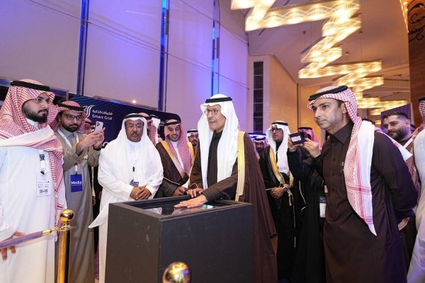 Minister of Energy Prince Abdulaziz bin Salman attending the Saudi Smart Grid Conference 2023 in Riyadh on Tuesday