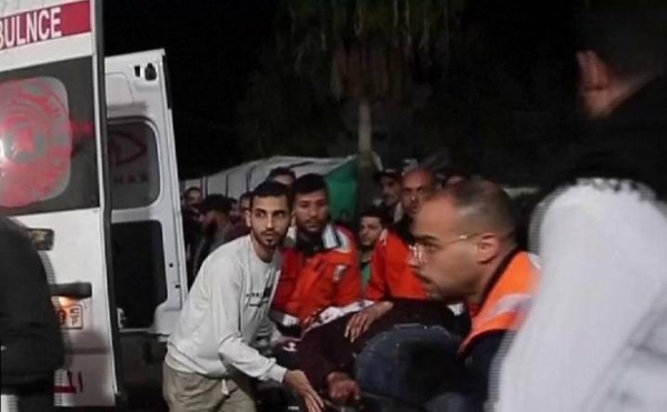 The injured were taken to Al-Aqsa Hospital, Deir al-Balah, in the central Gaza Strip
