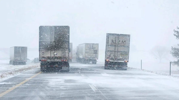 Eastbound Interstate 80 was closed at York, Nebraska, during parts of Monday because of jackknifed tractor-trailers, the Nebraska State Patrol said