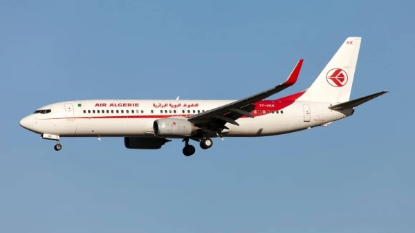 An Air Algeria plane prepares to land