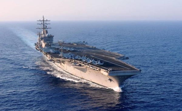 Helicopters from the USS Eisenhower responded to the second distress call from a Danish container ship in 24 hours.