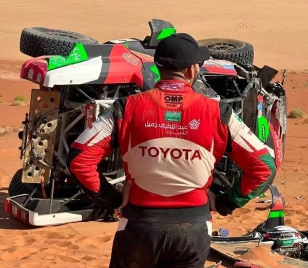 Before the accident in Empty Quarter, Yazeed Al-Rajhi was leading the overall standings.
