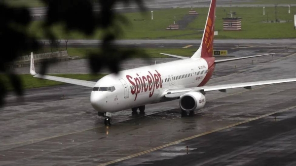 A man was stuck in the lavatory of a SpiceJet aircraft for more than an hour