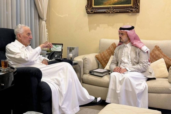 Deputy Emir of the Makkah region Prince Saud bin Mishaal visiting Makkah Emir Prince Khaled Al-Faisal on Friday.