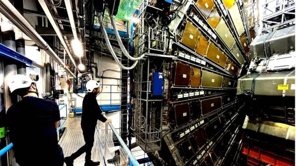 The Atlas detector is the size of a tanker and is used to measure some of the smallest objects in the Universe