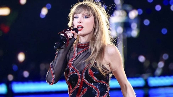 Taylor Swift performs onstage in Sao Paulo, Brazil
