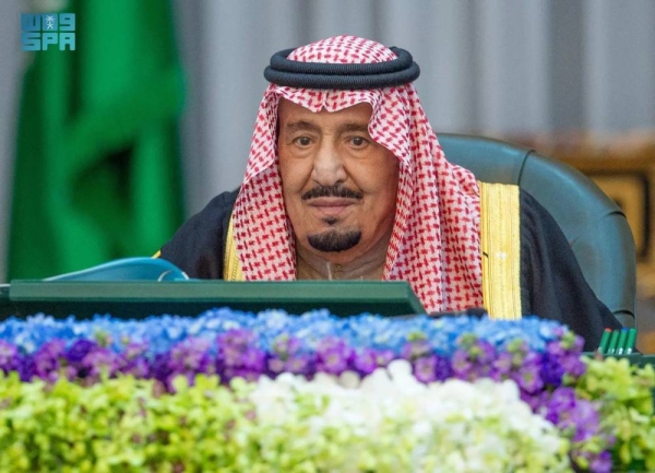 Custodian of the Two Holy Mosques King Salman chairs the weekly session of Council of Ministers in Riyadh on Tuesday.