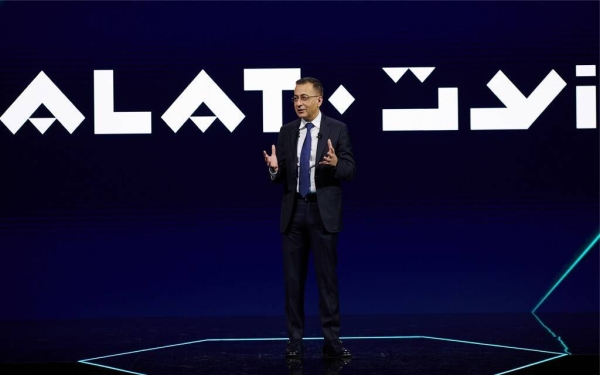 Amit Midha, global CEO of Alat, speaks at the PIF company’s press launching ceremony in Riyadh on Tuesday.
