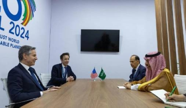 Saudi, US foreign ministers discuss Gaza developments at G20 meeting