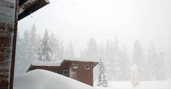 Blizzard weather conditions wreak havoc in California.
